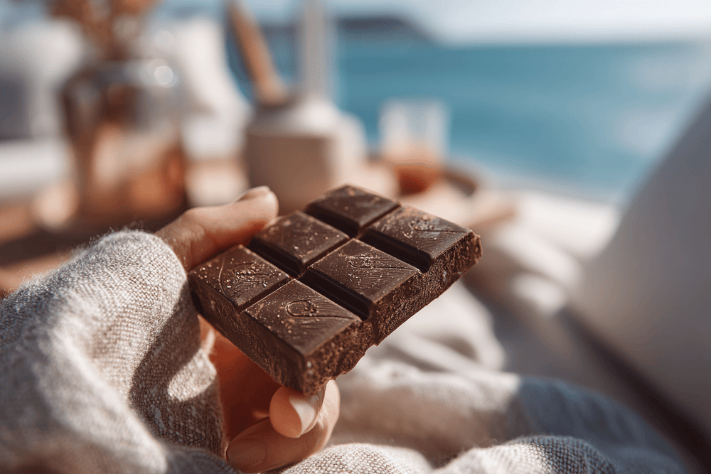 high-protein dark chocolate bar